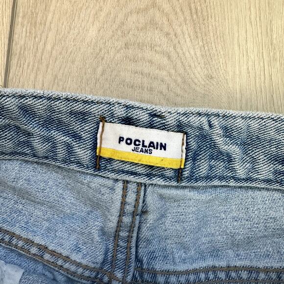 Poclain Jeans cut off raw hem denim jeans shorts Korean fashion medium 28 - Picture 4 of 5